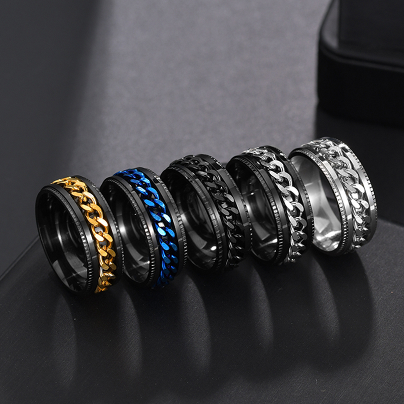 Quality Fishing Equipment - Cool roestvrij staal draaibare mannen ring