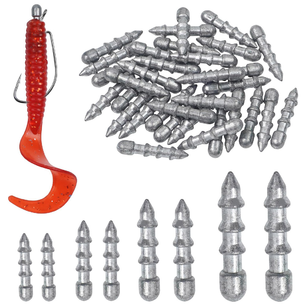 Bass Fishing Lure - 20 stks Nail gewichten zinklood Worm