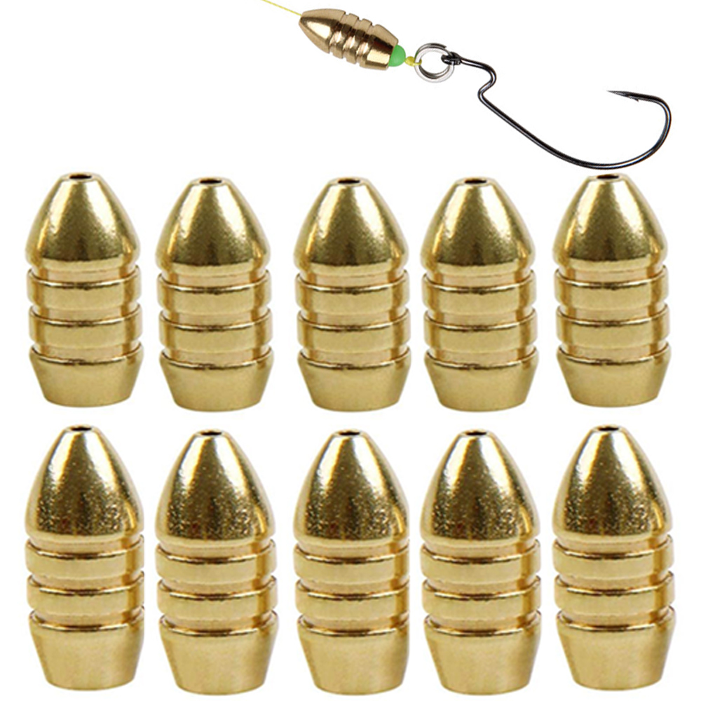 Bass Fishing Lure - 10 Stuks Messing Vissen Gewicht Koperen