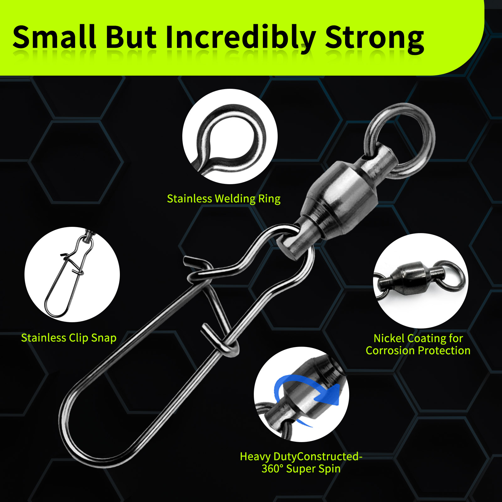 9KM 10PCS Kogellager Swivel Sn - Fishing Swivel Connector recensie en prijs