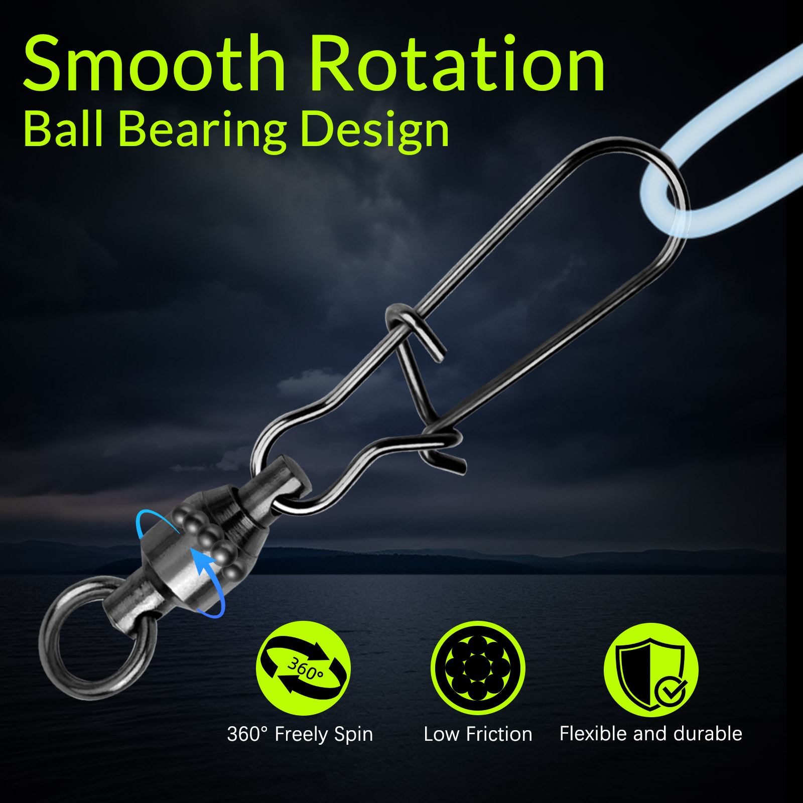 9KM 10PCS Kogellager Swivel Sn - Fishing Swivel Connector recensie en prijs