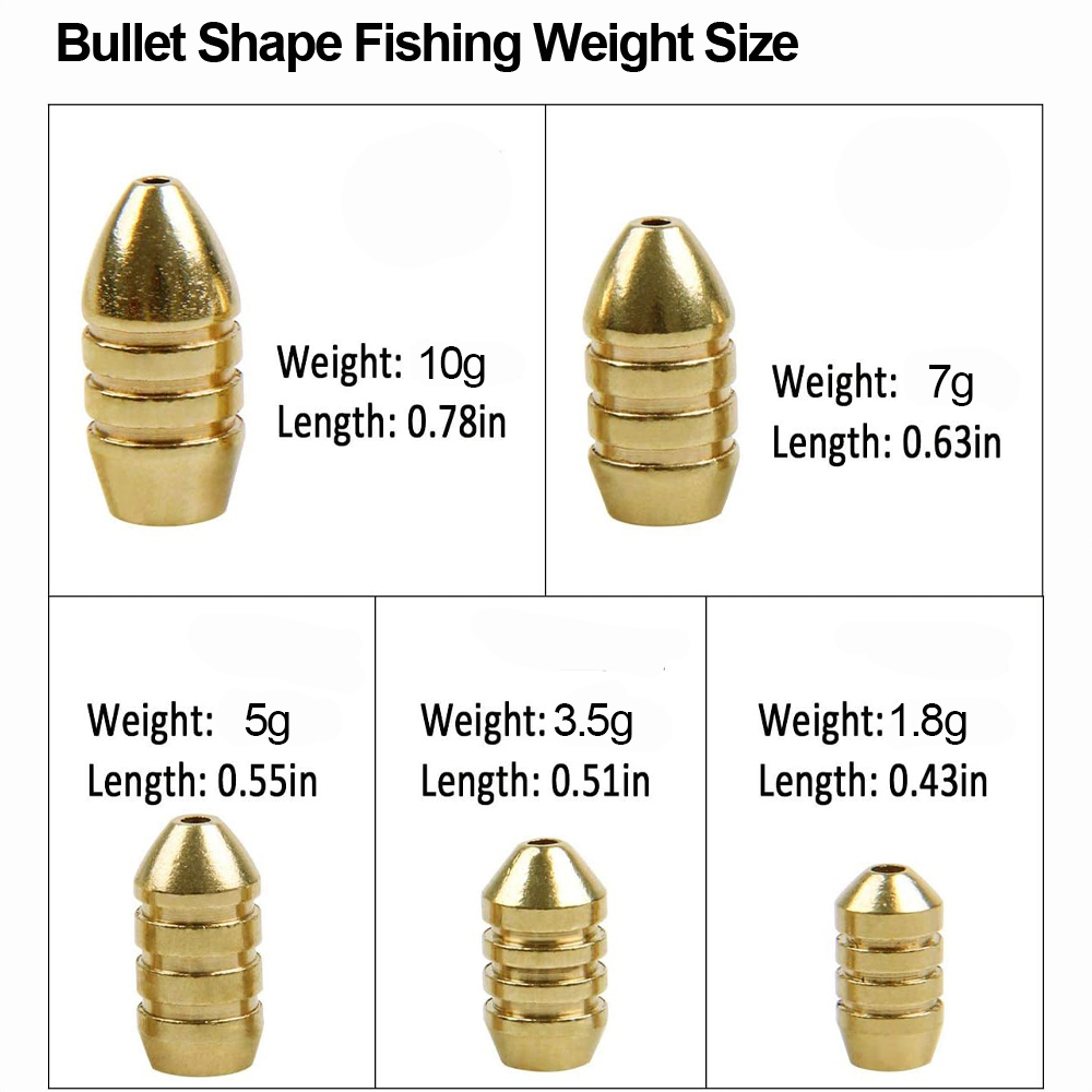 10 Stuks Messing Vissen Gewich - Bass Fishing Lure recensie en prijs